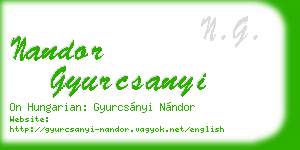 nandor gyurcsanyi business card